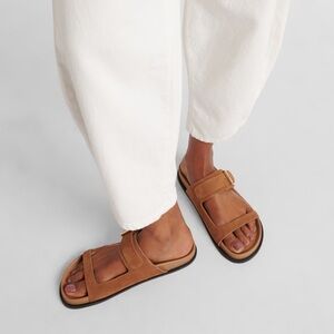 A.Emery Prince Sandal in nutmeg suede, size 40